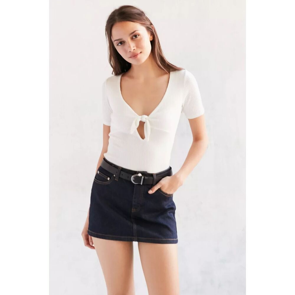 Women's Project Social T Urban Outfitters Ivory Sara Tie-Front Top XS
